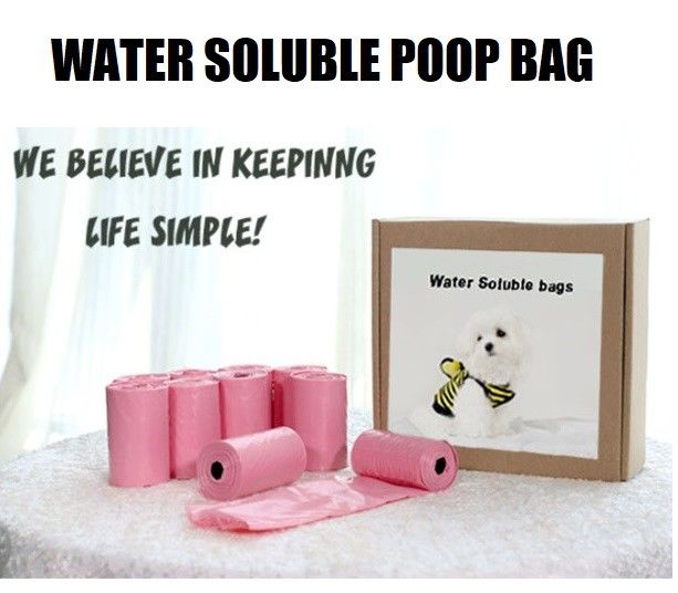 Eco Friendly Pva Biodegradable Laundry Bags Water Soluble Poop Collection